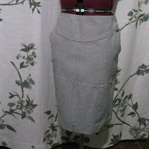 Herringbone Pencil Skirt with Pockets